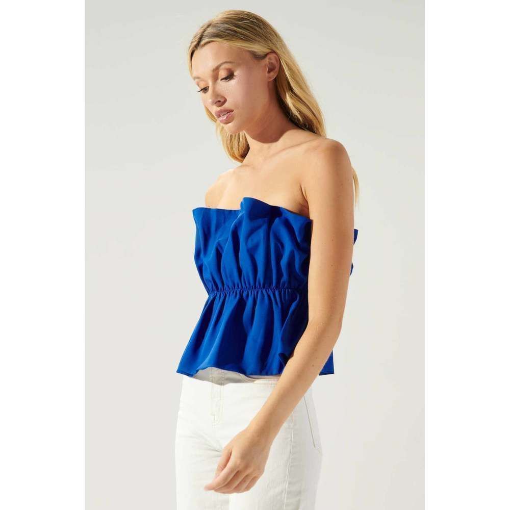 Royal Ruffles Strapless Top